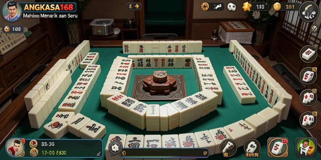 Tampilan gameplay menarik dari ANGKASA168 yang penuh strategi Mahjong.