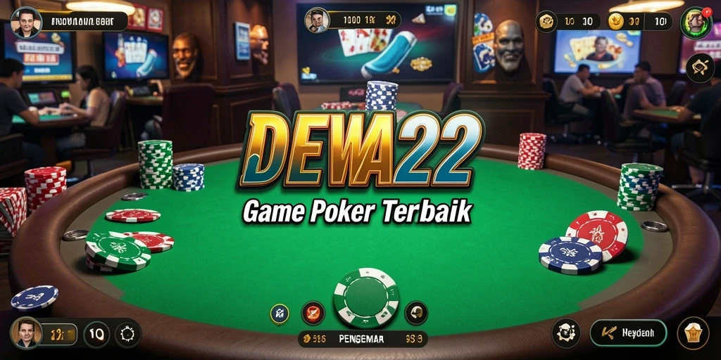 Screenshot dari gameplay Poker yang mendebarkan di DEWA22.