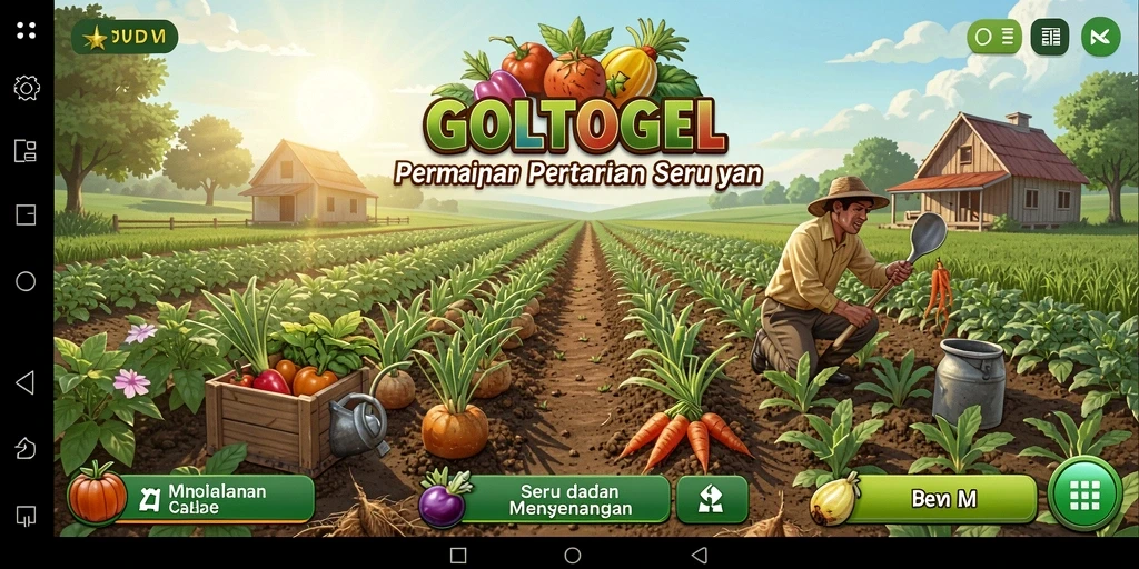 Tampilan menawan gameplay GOLTOGEL dengan aktivitas bertani.
