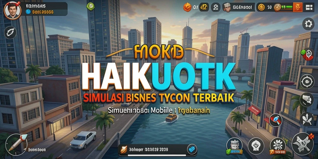 Tampilan gameplay HAIKUOTK dengan elemen bisnis yang menarik.