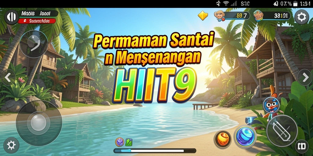Tampilan gameplay HIT9 yang penuh warna dan mengasyikkan.
