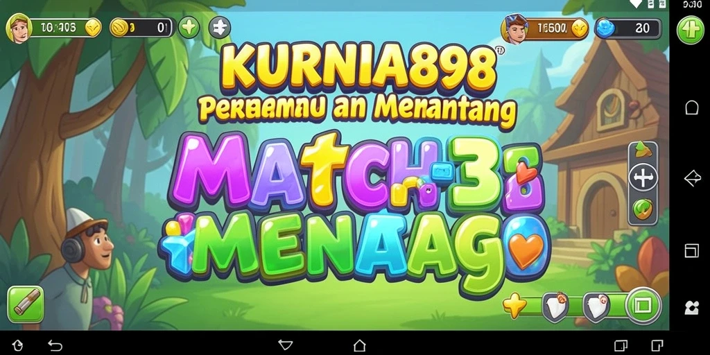 Tampilan gameplay KURNIA898 yang seru dan penuh tantangan Match-3.
