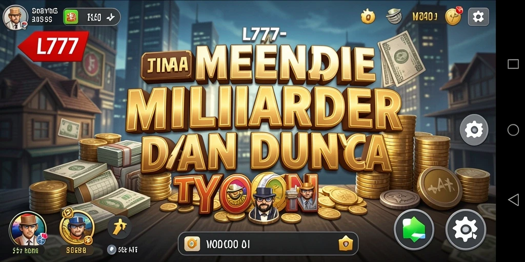 Tangkapan layar gameplay L777 menampilkan manajemen bisnis yang menarik.