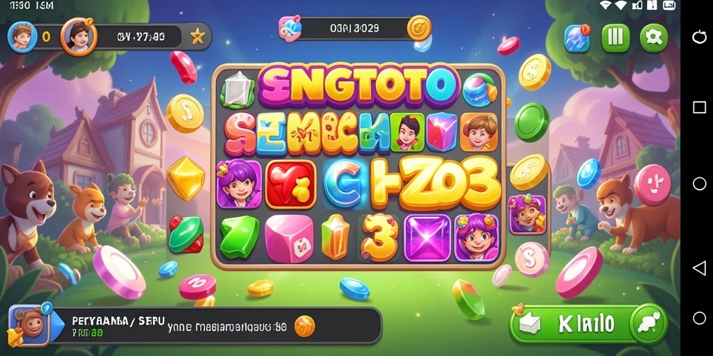 Gameplay seru SENGTOTO dalam mencocokkan bentuk dan warna.
